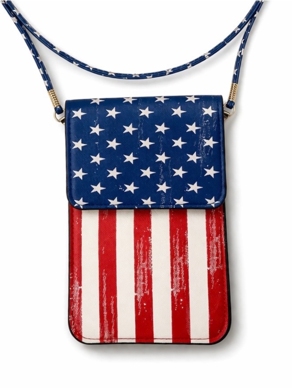 NWT | Hallmark | Star Print Crossbody Phone Bag - Blue/Red/White